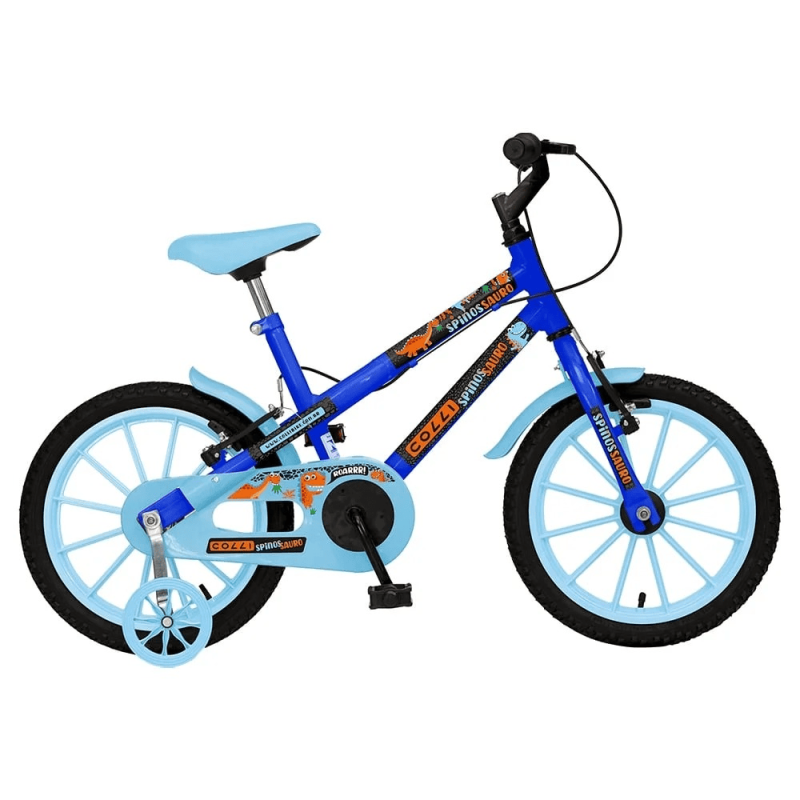 BICICLETA COLLI ARO 16 INFANTIL C/ RODINHAS SPINOSSAURO AVENTURAS