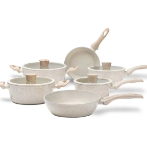 CONJUNTO DE PANELAS 6 PEÇAS CERAMIC LIFE SIRIUS INDUÇÃO VANILLA