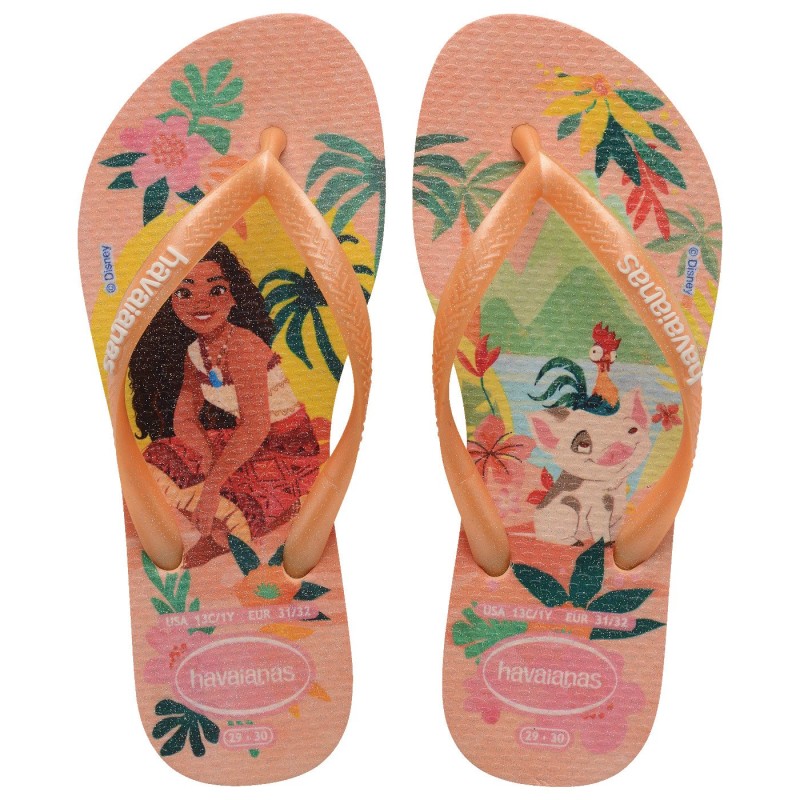CHINELO HAVAIANAS INFANTIL SLIM PRINCESAS MOANA