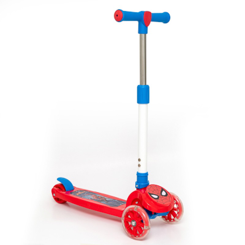 PATINETE 3 RODAS COM LED HOMEM ARANHA