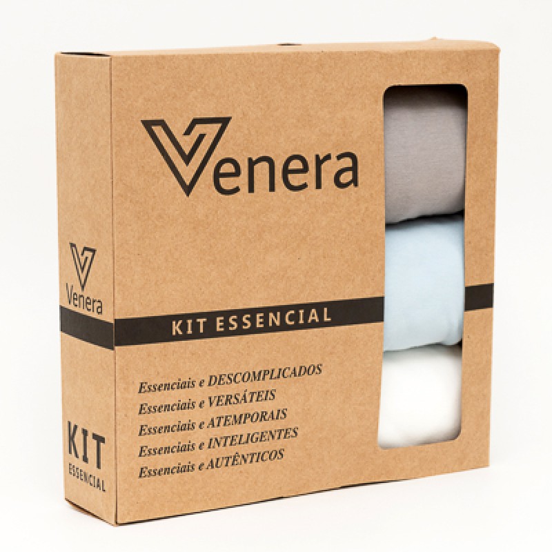 KIT COM 3 CAMISAS BÁSICAS VENERA