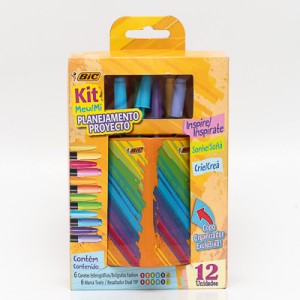 KIT PLANEJAMENTO PROYECTO (6 CANETAS E 6 MARCADORES) BIC