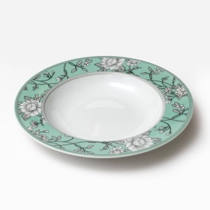 PRATO FUNDOTRAMONTINA  HELEN PORCELANA DECORADA 23 CM