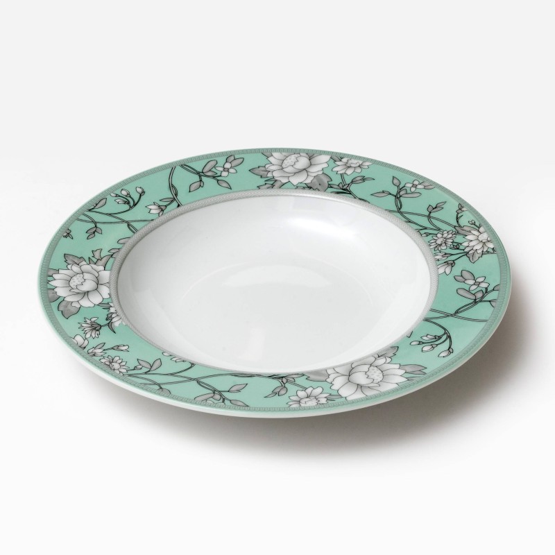 PRATO FUNDOTRAMONTINA  HELEN PORCELANA DECORADA 23 CM