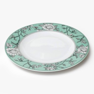 PRATO RASO TRAMONTINA  HELEN PORCELANA DECORADA 27 CM