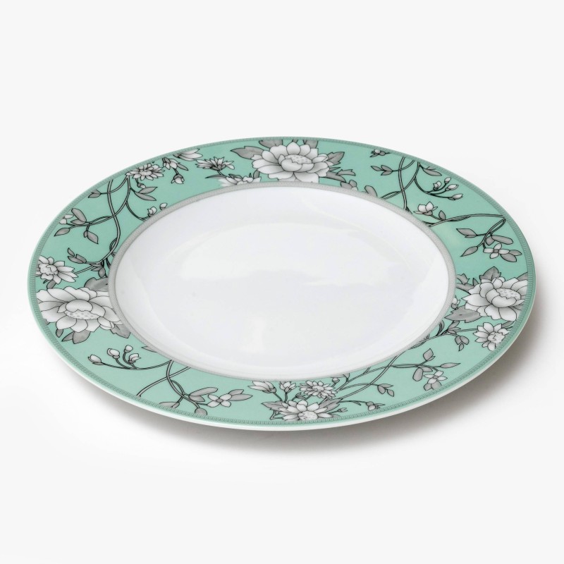 PRATO RASO TRAMONTINA  HELEN PORCELANA DECORADA 27 CM