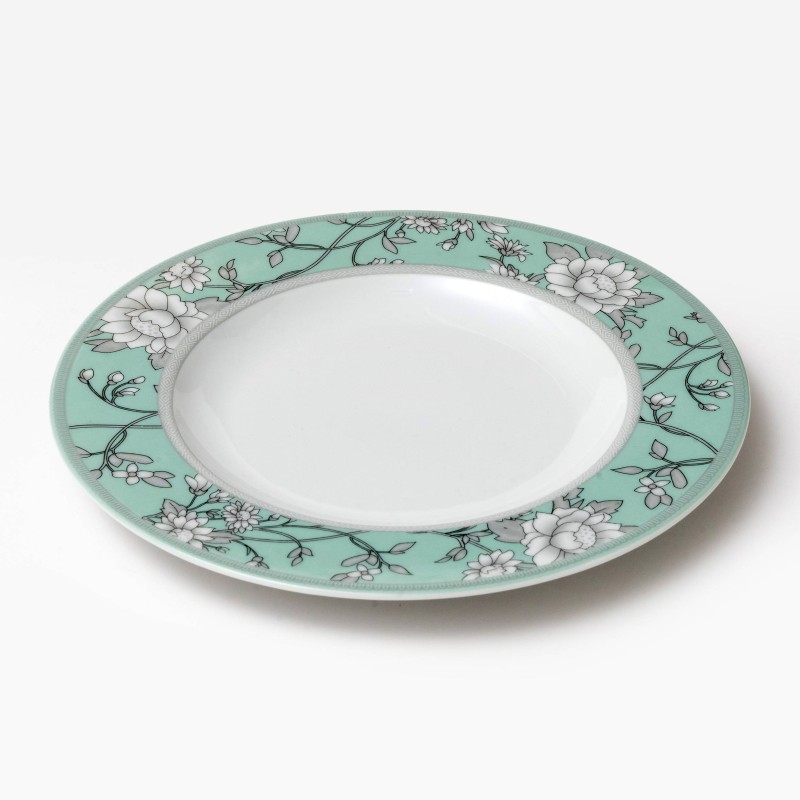 PRATO SOBREMESA TRAMONTINA  HELEN PORCELANA DECORADA 21 CM