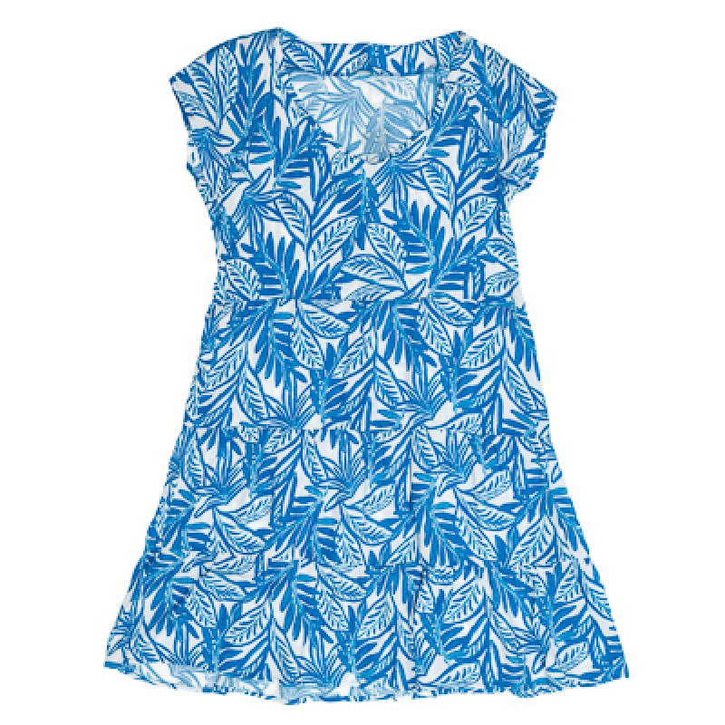 VESTIDO AZUL ESTAMPADO