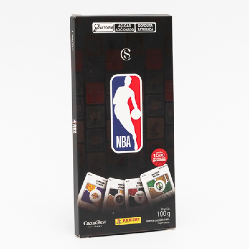 TABLETE COM CARDS NBA AO LEITE 100G