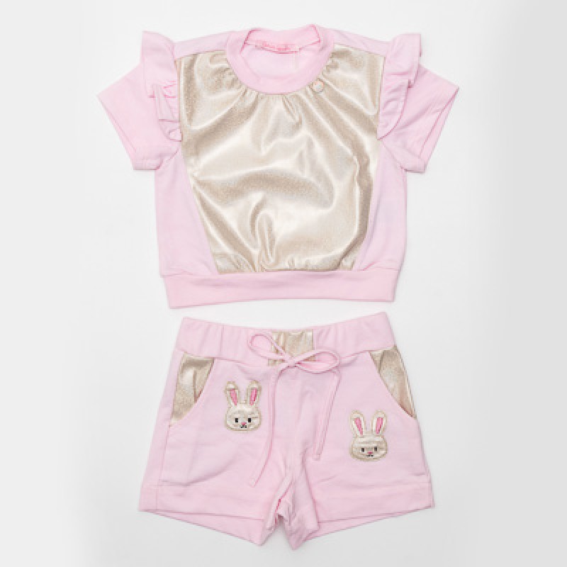 CONJUNTO BLUSA E SHORT COELHA