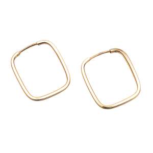 ARGOLA QUADRADA OURO 18K