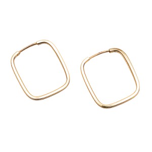 ARGOLA QUADRADA OURO 18K