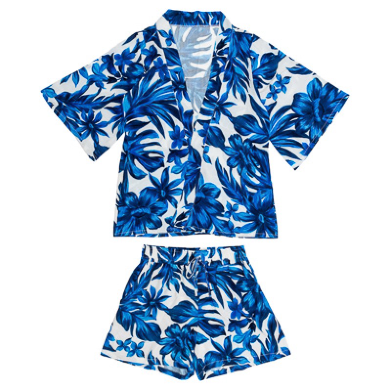 CONJUNTO SHORT + KIMONO FLOWER