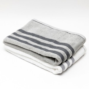 TOALHA DE BANHO 100% ALGODÃO (COR CINZA E BRANCA)