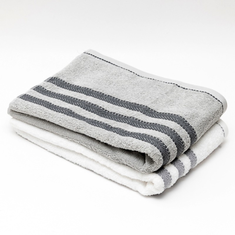TOALHA DE BANHO 100% ALGODÃO (COR CINZA E BRANCA)