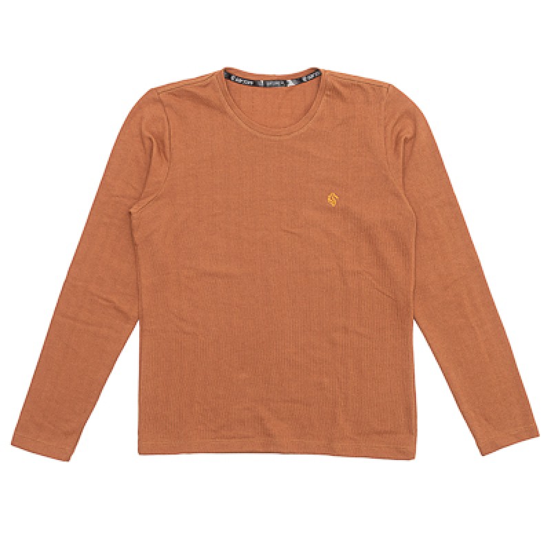 CAMISETA MANGA LONGA (MARROM)