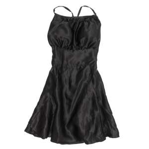 VESTIDO ACETINADO CURTO NA COR PRETO