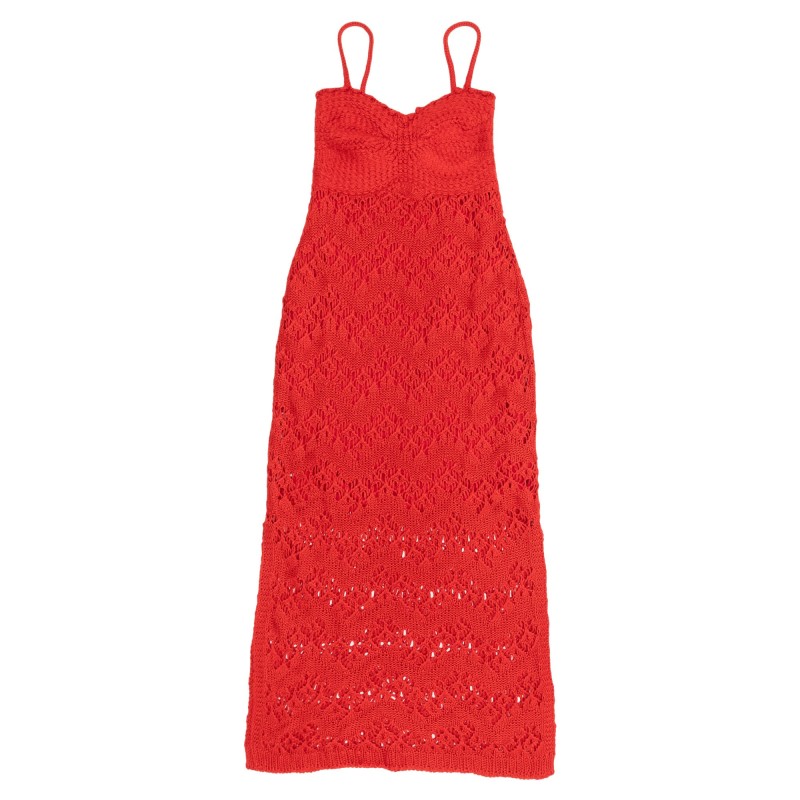 VESTIDO DE TRICÕ VERMELHO