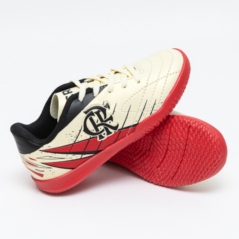 CHUTEIRA OXN INDOOR BEGE VERMELHO COM PRETO