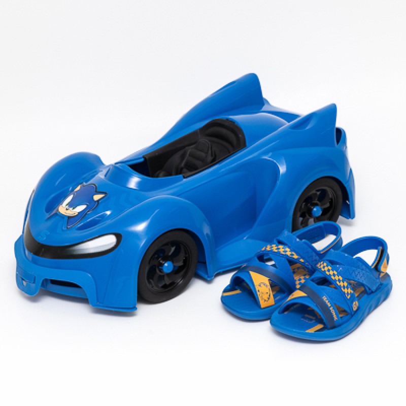 SANDÁLIA  SONIC FAST CAR (AZUL/AMARELO)