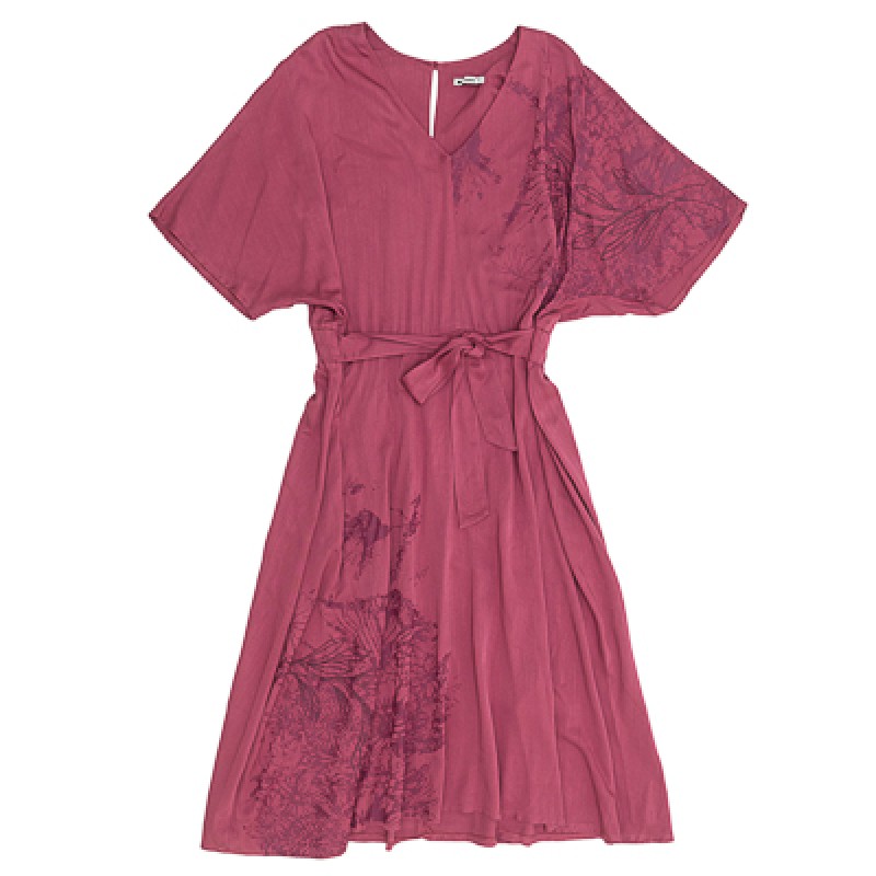 VESTIDO ROSA GOIABA EM VISCOLINHO