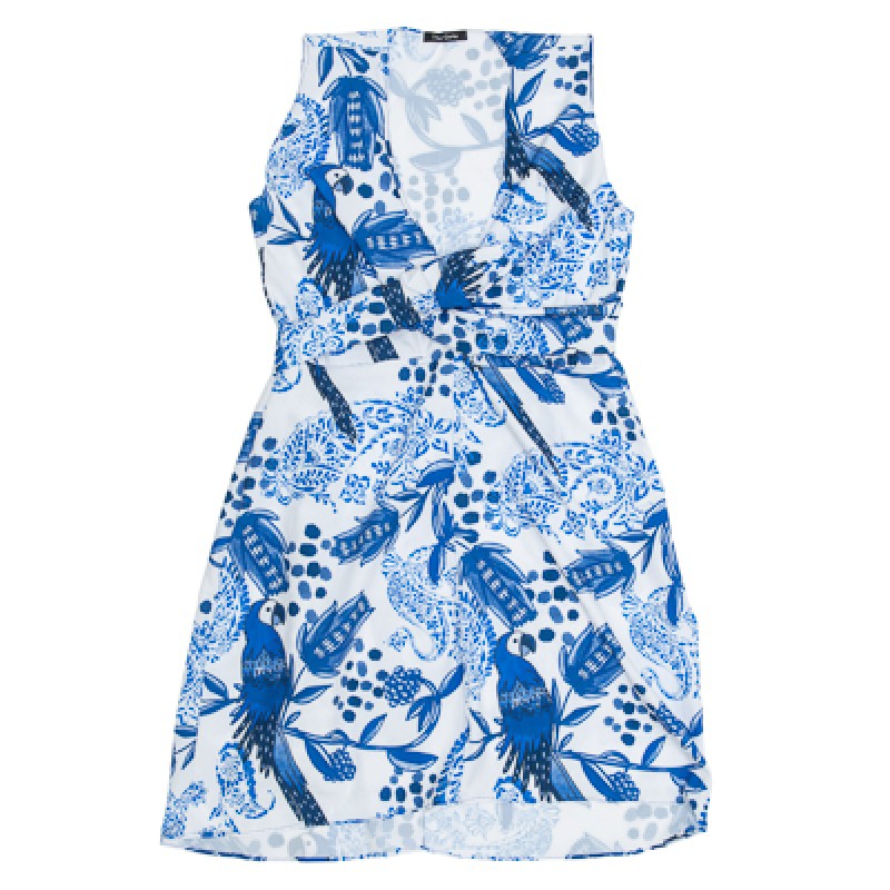 VESTIDO TRANSPASSADO ESTAMPADO