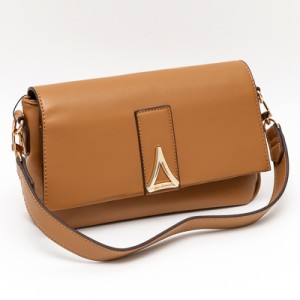 BOLSA TIRACOLO CARAMELO COM ALÇA TRANSVERSAL
