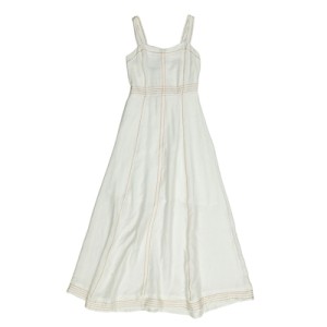 VESTIDO MIDI PESPONTOS CONTRASTE